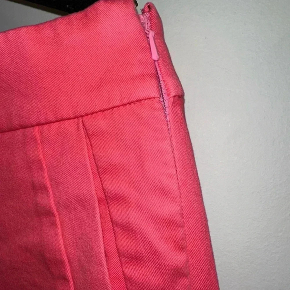 Women's J.Crew Shorts, Size 8, Salmon / Coral Pink with Palm trees - Picture 4 of 11